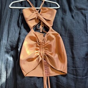 Elegant Orange Mini Dress